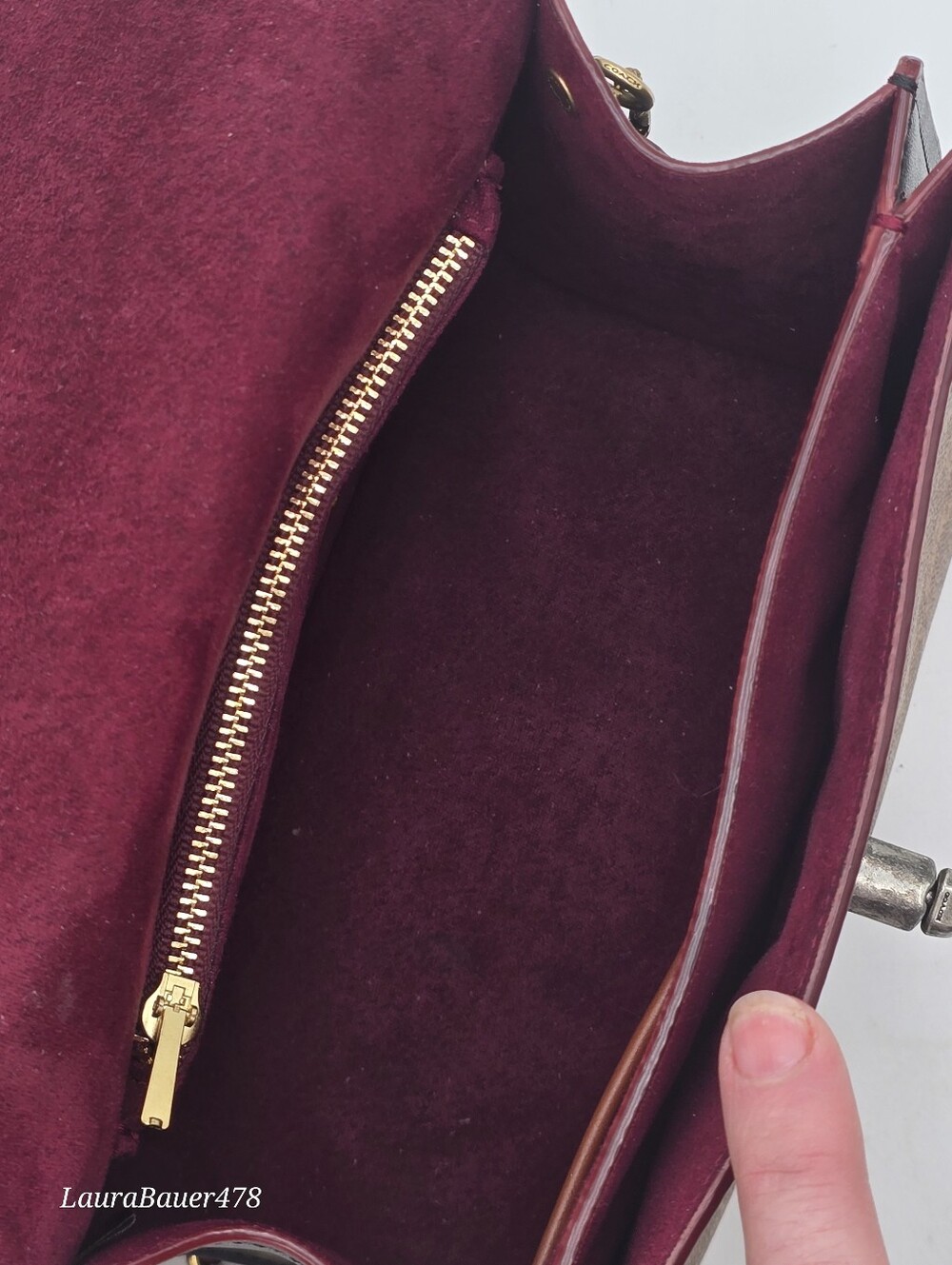 💥NWOT💥Coach Parker Top Handle Bag, Rust/ Signature Canvas - Picture 8 of 16